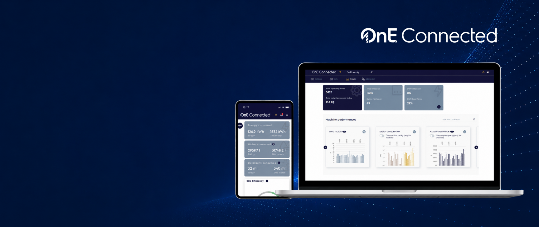 OnE Connected laundry dashboard