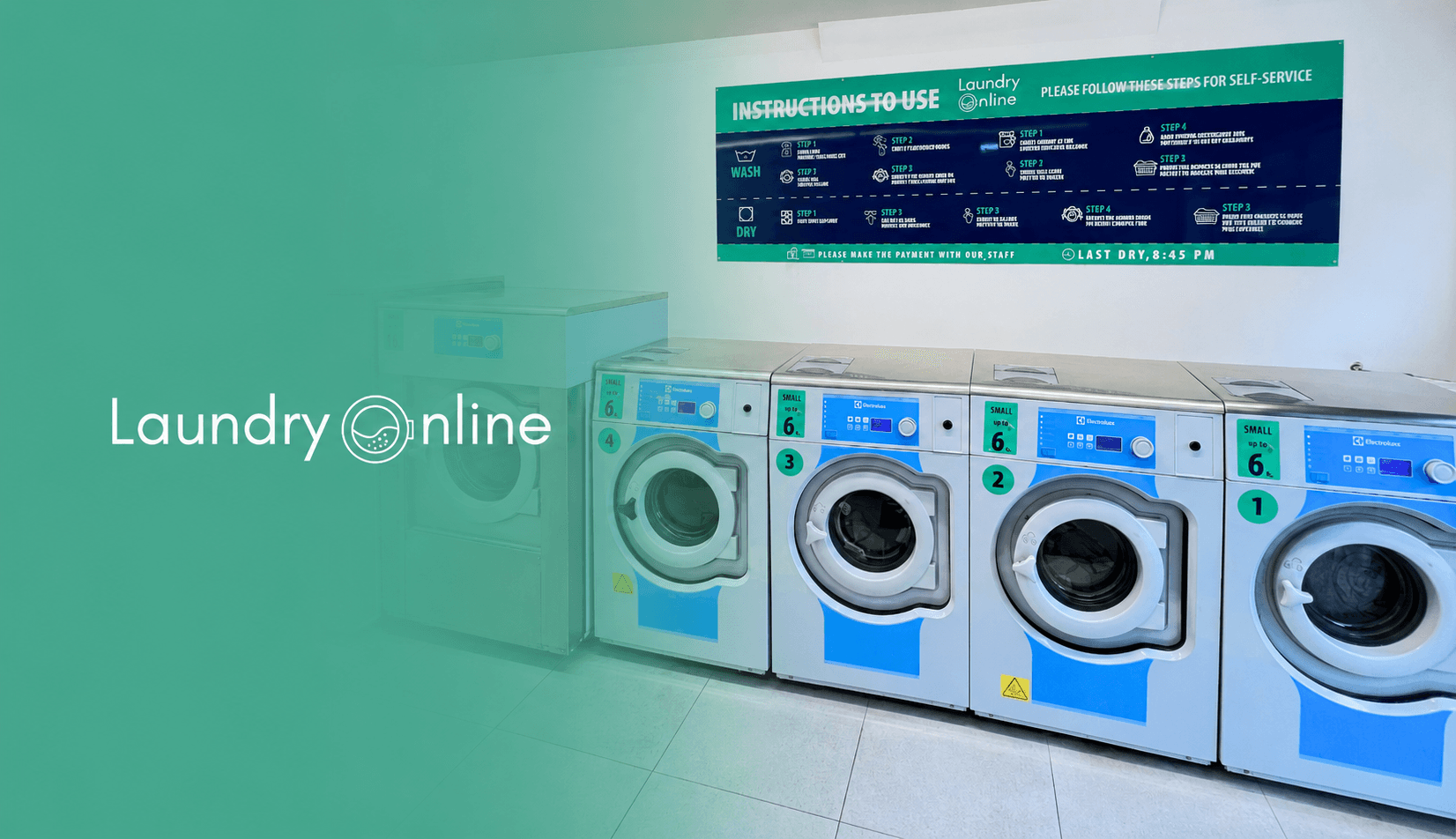 Laundry Online Dublin store as a temporary processing route while on-site equipment is down